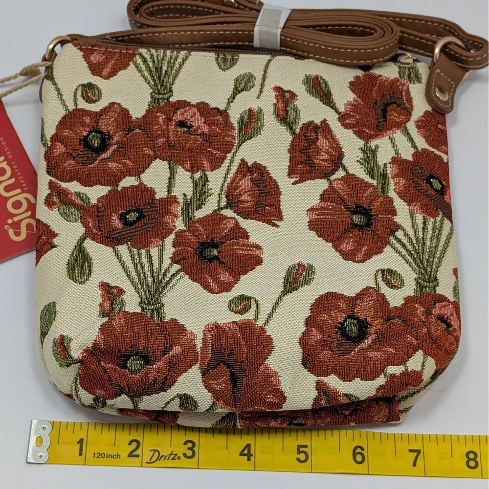 Signare Poppy Sling Bag Tapestry Design Crossbody Purse Women Floral Grannycore